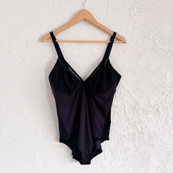 Knix Mesh Velvet Body Suit Black - Picture 1 of 9